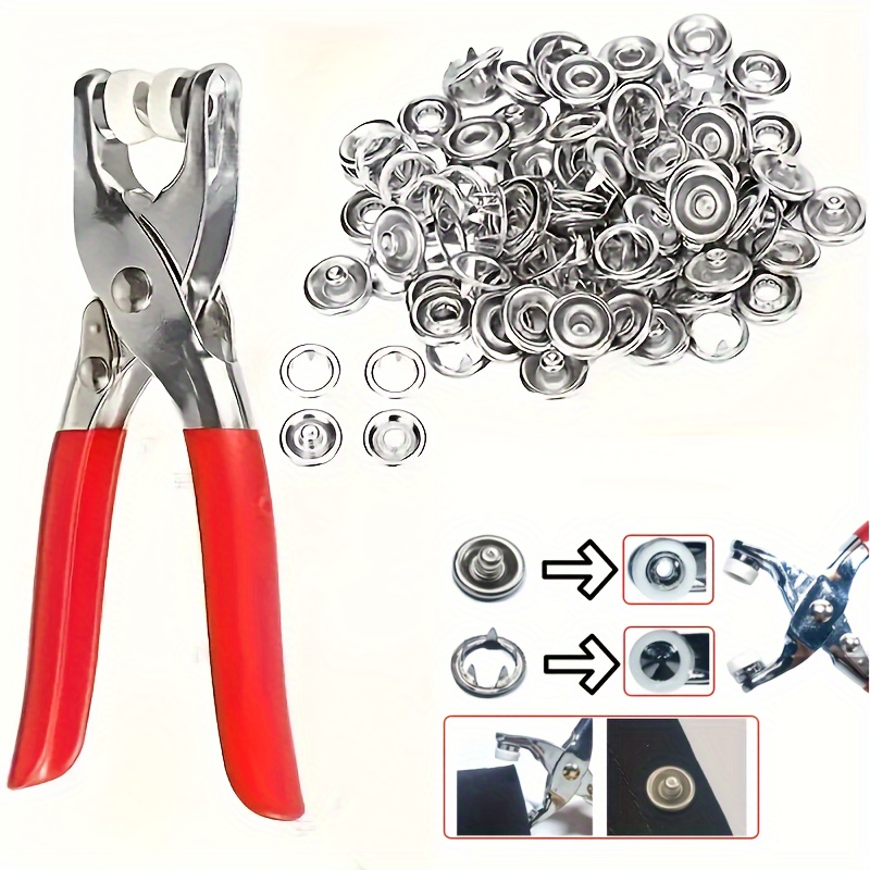 

400pcs Buckles, Installation Buckles, Seamless Nail Buckles, Hand Pressure Pliers, Fasteners, New Multi-functional Invisible Female Buckles, Hidden Buckles