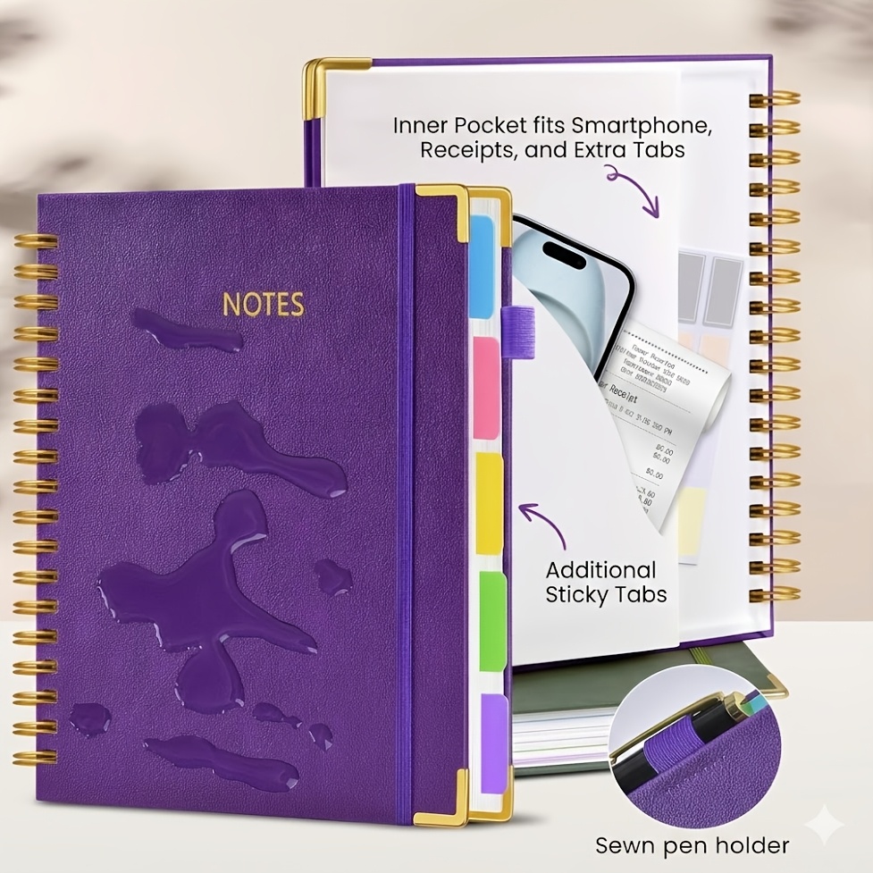 Opened notebook showing lined pages