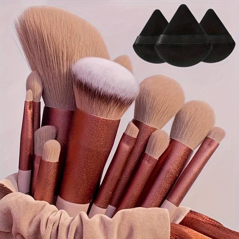 

Makeup Brush Set Soft Fluffy Professiona Cosmetic Foundation Powdeieyeshadow Kabuki Blending Make Up Brush Beauty Tool Makeupsponge Storage Bag