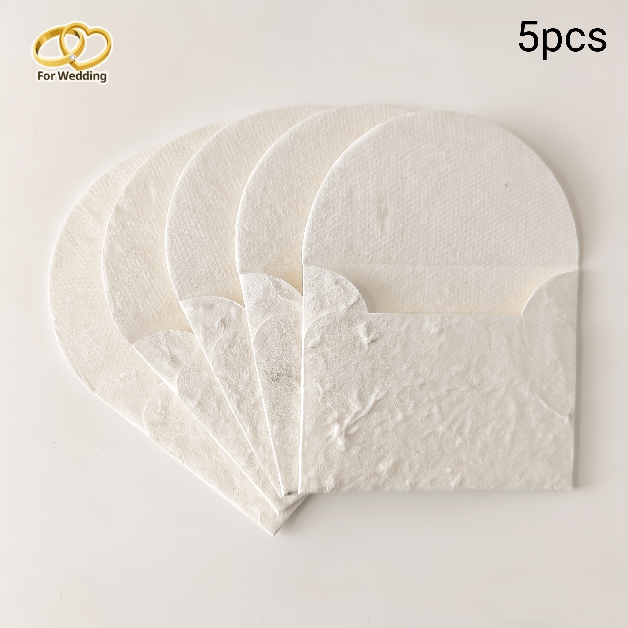 5/10/20pcs Small, Textured, Handmade Envelopes Measuring 3.94"x2.76" (10x7cm) In White, Perfect For Wedding Invitations, Greeting Cards, Crafts, Festival Messages, And Thank You Notes