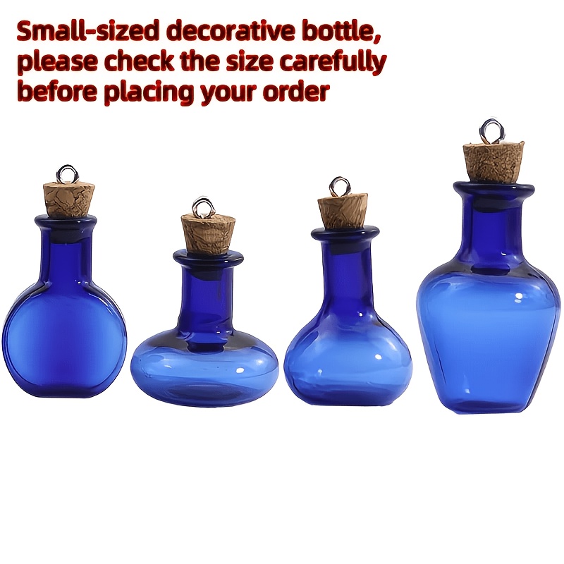 TEMU 4pcs Mini Glass Vase, Thumb-sized Vase, Vintage Decoration, Suitable For Mini House Decoration, Office Desk Mini Decoration, Miniature Scene