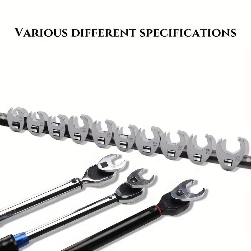 10-In-1 Wrench Set with Interchangeable Head Design