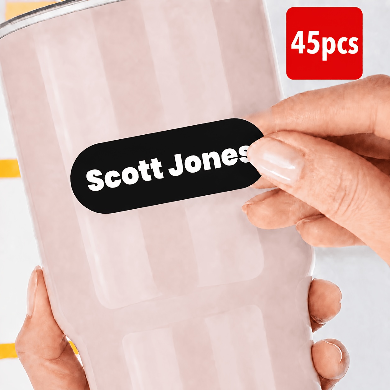 TEMU Customizable Name Stickers, Personalized Name Labels, And Oil-resistant Customizable Labels, Adhesive Labels, Paper Material Stickers, Perfect