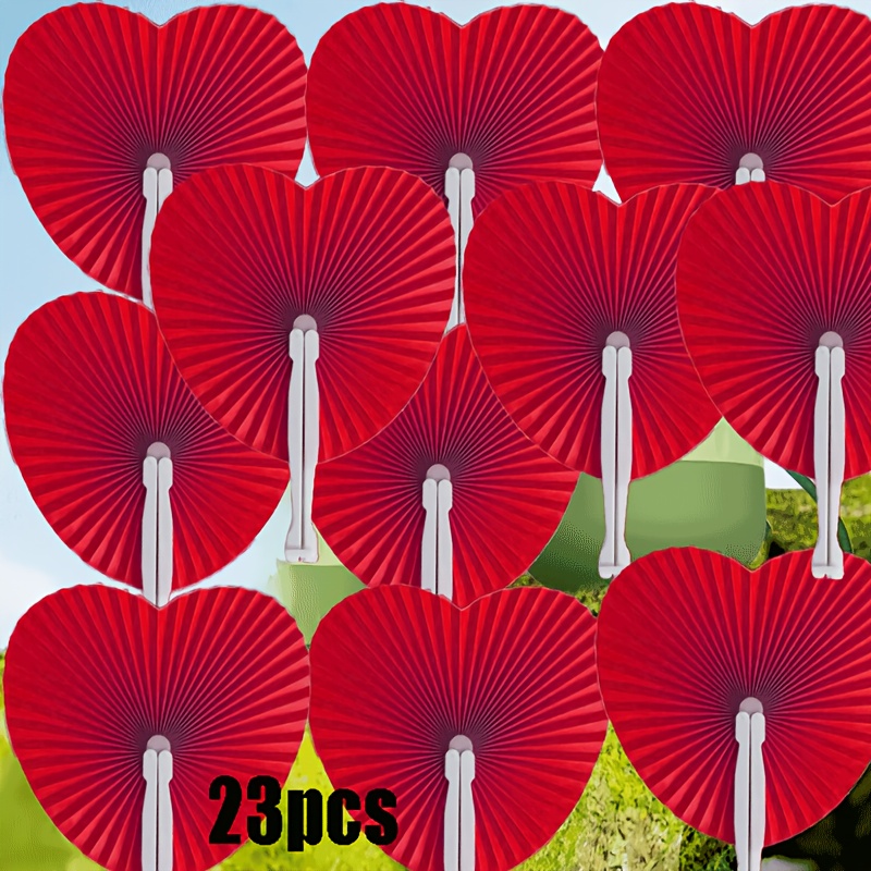TEMU 12pz/23pz Ventagli Pieghevoli Rossi Personalizzati, Bomboniere per Feste di Matrimonio, Regali per e Sposina, Ventagli Regalo Personalizzati,
