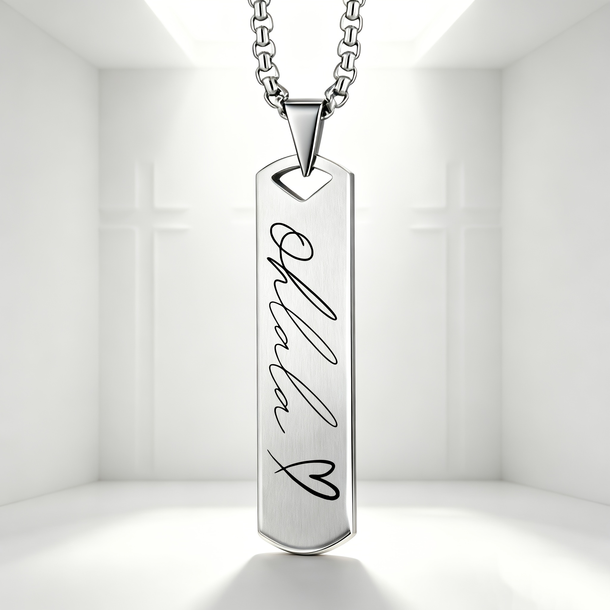 Women's Creative Minimalist Font Design Pendant Necklace