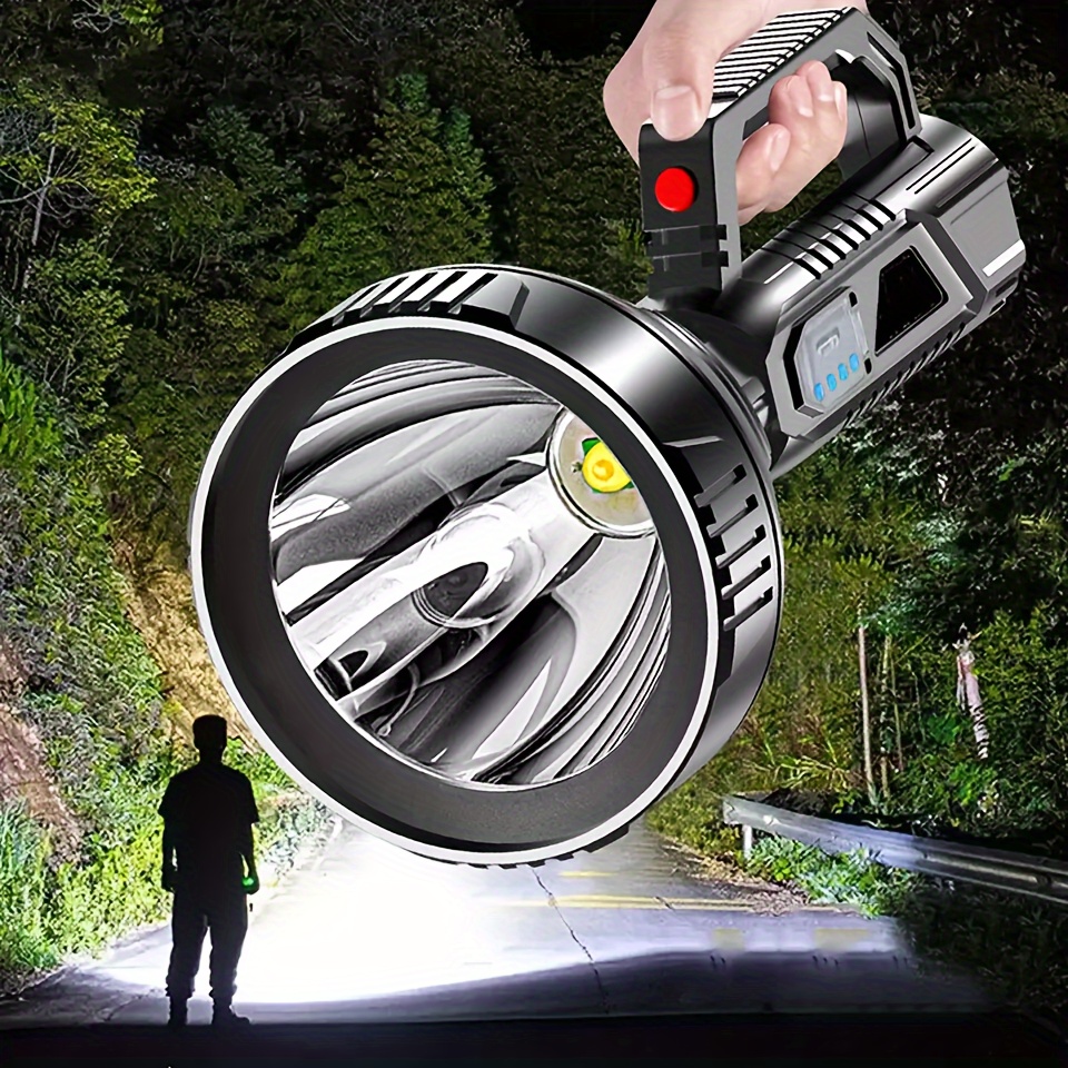 TEMU Led Torch 3 Portable Work Light Usb Rechargeable Life For Hiking Fishing Emergency