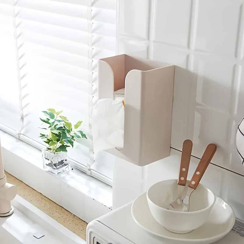 1 pack durable plastic square tissue box holder space saving organizer with multiple compartments for kitchen bathroom bedroom   bathroom organizers and storage versatile storage solution   sturdy construction     material home organizers Product details 1