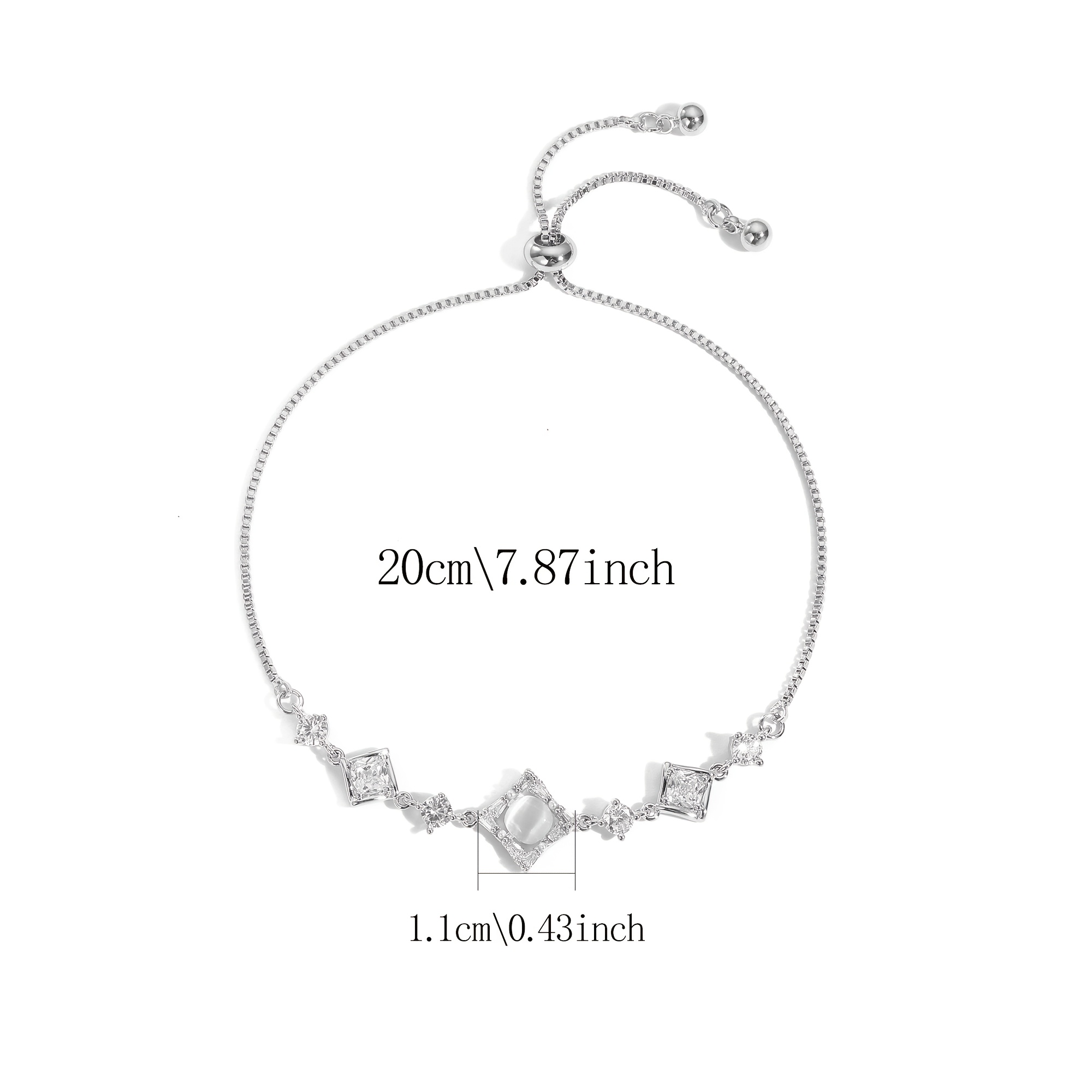 Women's 18K Gold-Plated Pull Bracelet with Cubic Zirconia