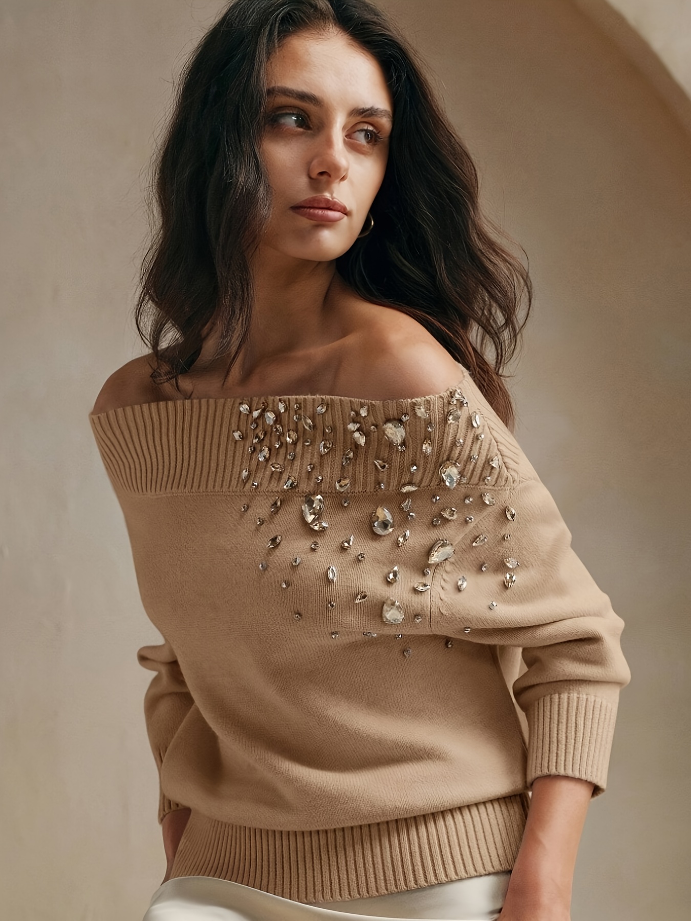 Shirt Pullover Glitzer Festliche Pullover Mit Pailletten Damen