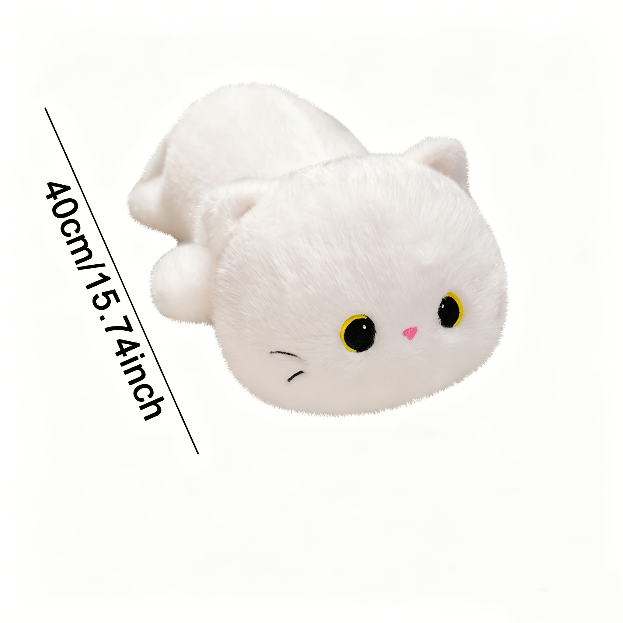Cute Black and White Cat Plush Doll, Soft and Fluffy