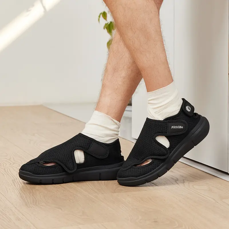 Mens Shoes Diabetic Sandals Widened Mens Shoes With Arch Support Fully Adjustable Straps Mens Sandals Lightweight Casual Shoes Men s Shoes Temu details 7