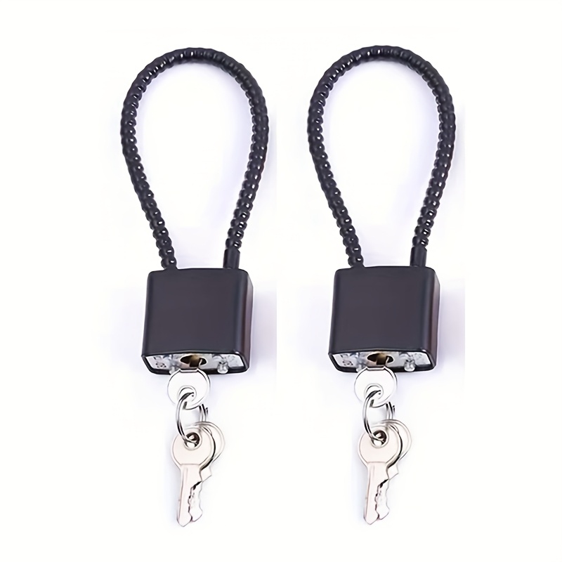 2pcs Soft Wire Rope Helmet Lock, Electric Bicycle Long Padlock, Locker Door Anti-theft Lock, Suitable For Dormitories, , Gates, Gyms, Lockers, Luggage, Toolboxes, Rust-proof And Padlock