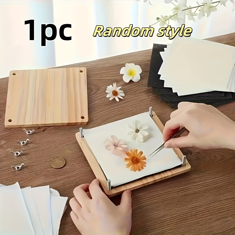 1pc, Creative Handmade Flower Specimen Crafting Model, Suitable For Diy Handmade Art Crafts, Model Frame, Style Random