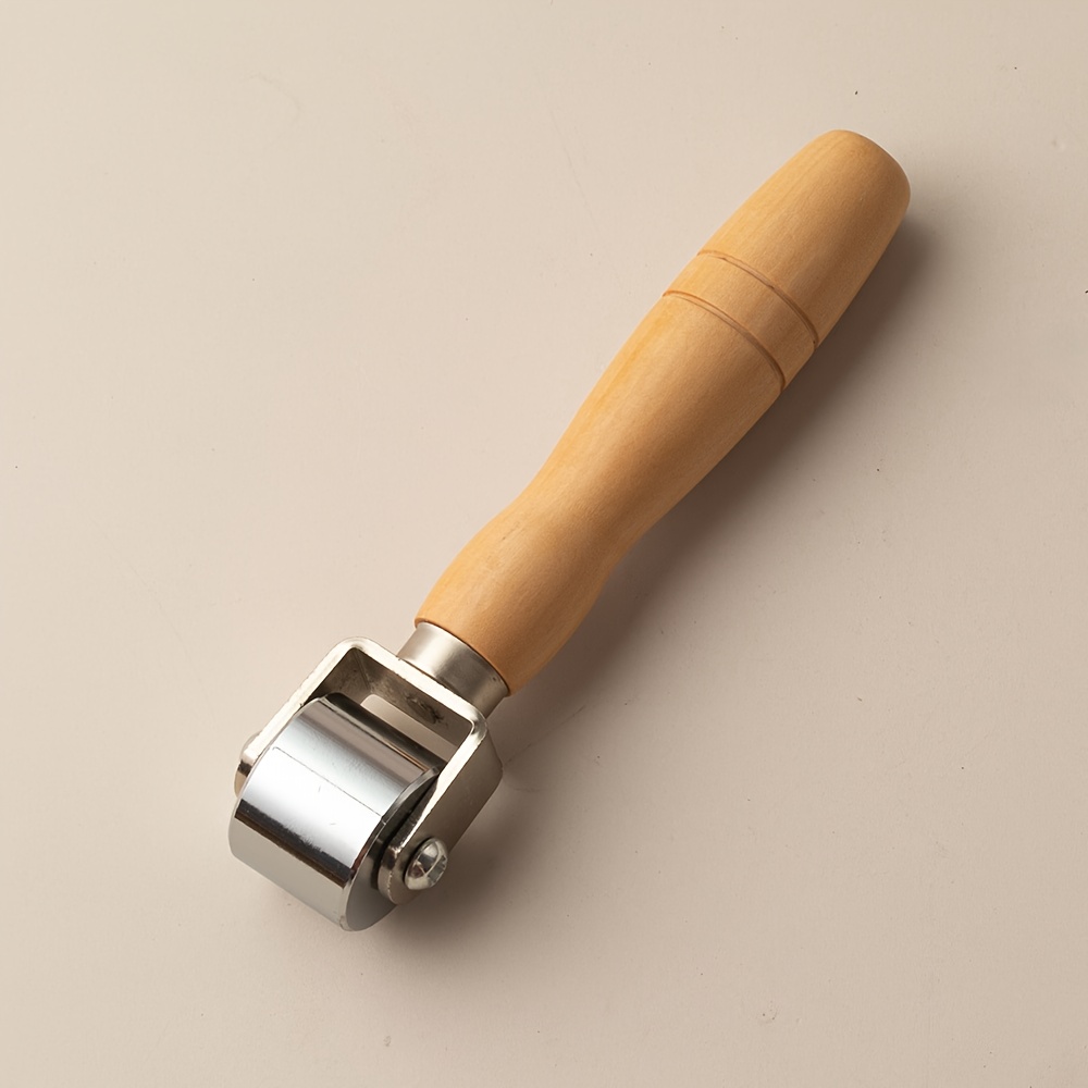 TEMU 1pc Leather Press Edge Roller, Seam Roller For Leather, Quilting Platen Tool, Leather Edge Creaser And Smoother, Leather Glue Laminating Roller,