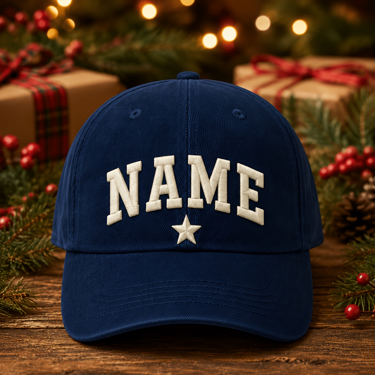 TEMU 1pc -decorated Personalized Name Front Embroidery Baseball , 8 Color , Adjustable Rear, Classic Curved Brim, For Daily Wear Casual Outdoor
