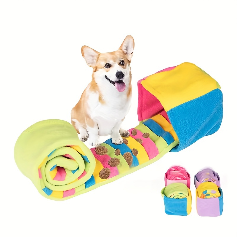 

Jouet interactif pour chien avec puzzle olfactif, tapis de fouille pour soulager le stress, cachette en peluche de polyester pour toutes les tailles de races.