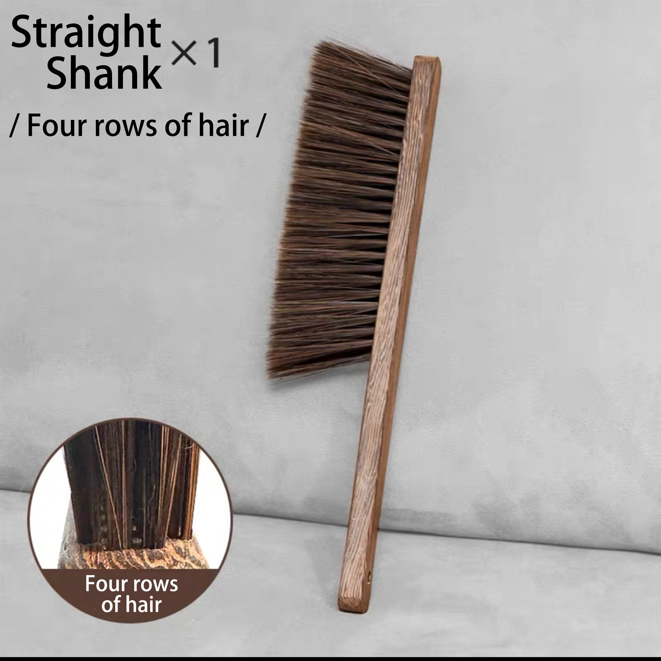 1pc Hand Broom Cleaning Brush - Soft Bristle Dusting Brush For Cleaning Cars/beds/sofas/drafts/gardens/furniture/clothes, Wooden Handle