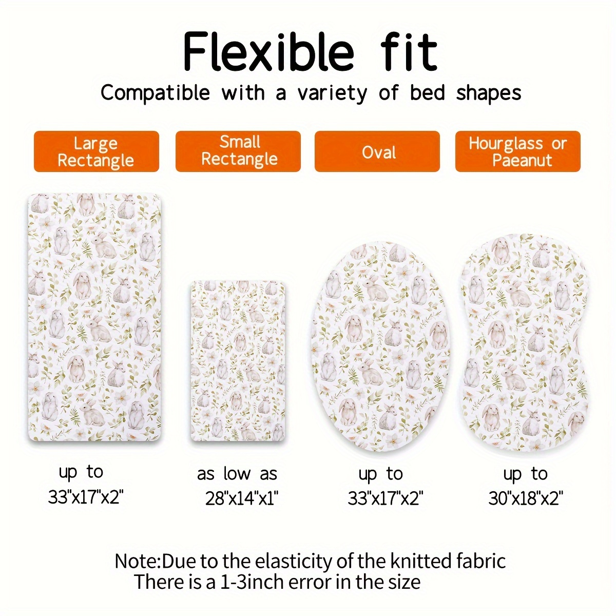 Soft Change Pad Cover for Baby Crib, Polyester Fabric Sheet