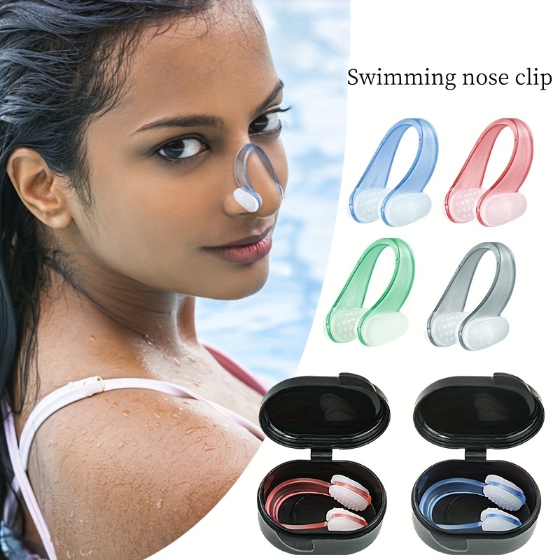 

Pinces à Nez en Silicone de pour la Natation & la Plongée - Anti-Étouffement, Ajustement Sécurisé, Noir - 1 Boîte, Entraînement Sportif, Pas de , Bouchons de Nez