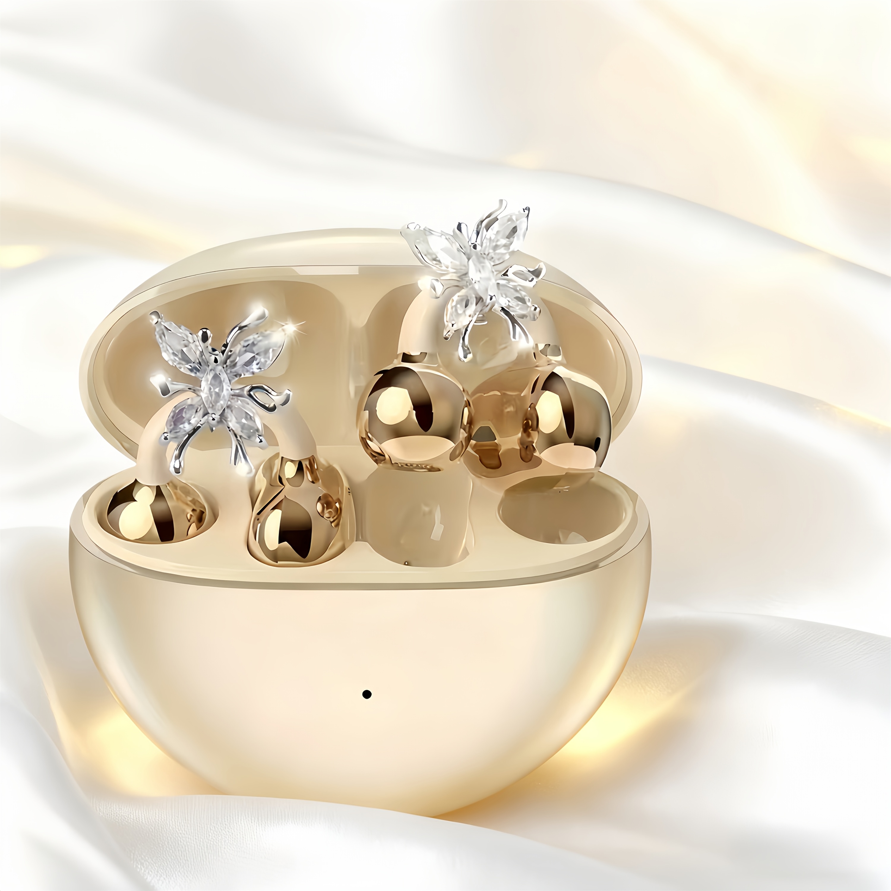 Auriculares inalámbricos de oído abierto presentan un diseño elegante y minimalista, que permite un uso rápido con elegantes adiciones de mariposas. La conexión de carga Tipo-C es suave y estable, proporcionando una batería de larga duración para varios escenarios.