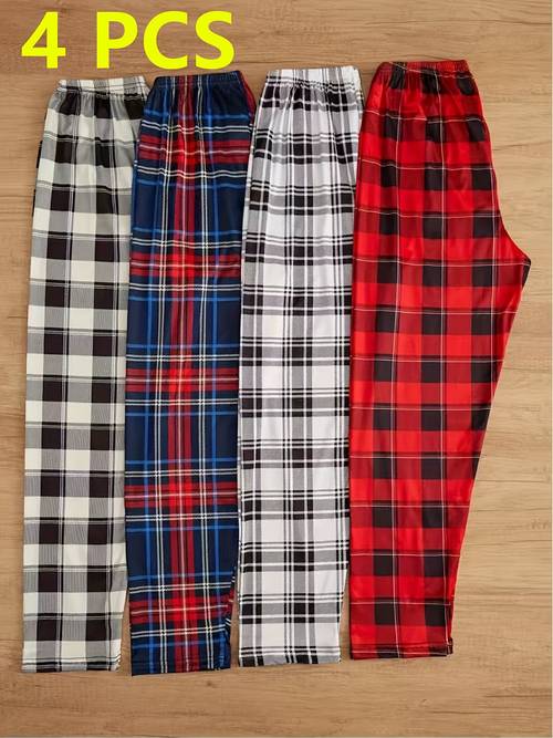 4 pieces of mens casual trousers pajamas for spring and summer fashion trendy pants pajamas for autumn and winter loungewear mens clothes pajamas for men pajama pants mens pajama pants pijama de hombre