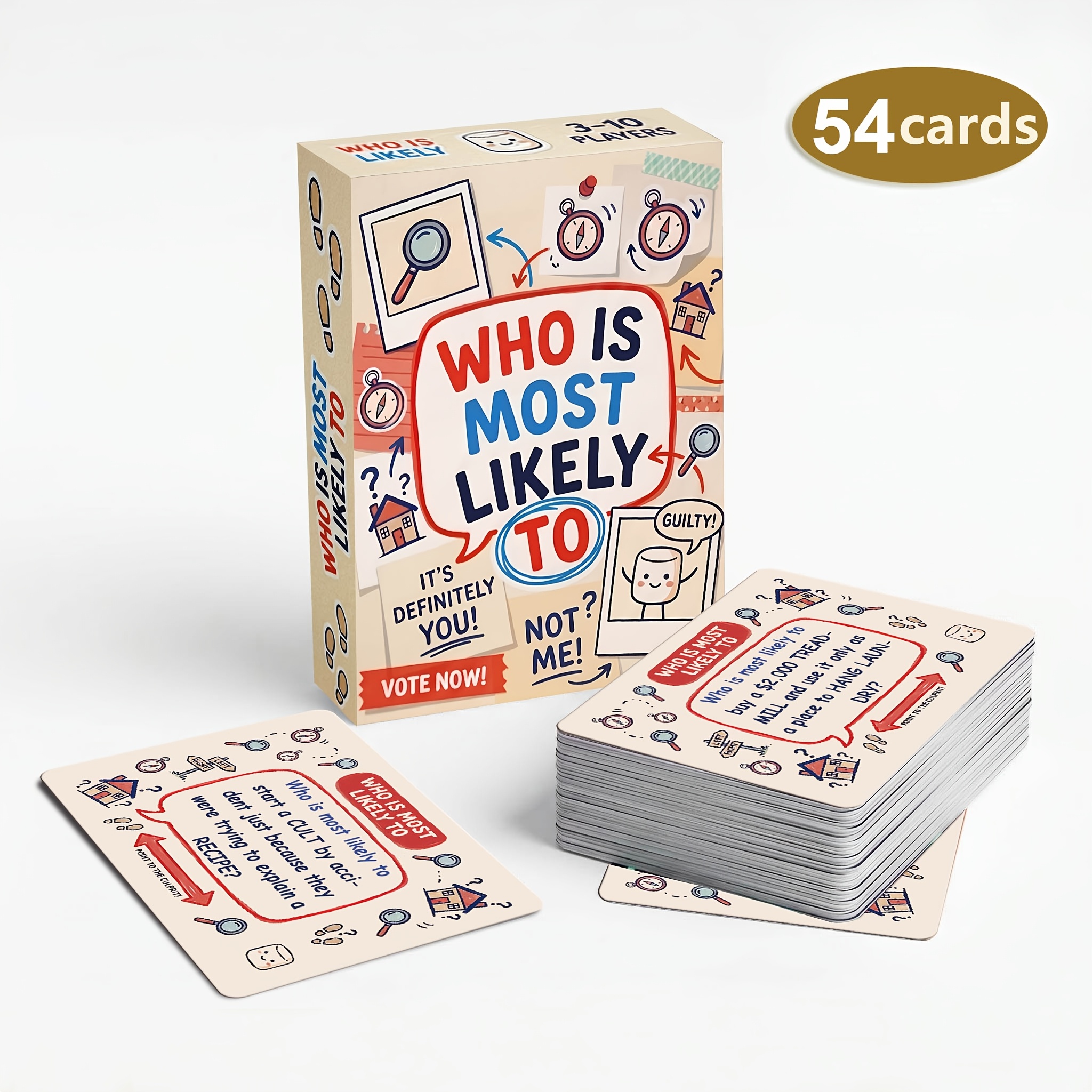 question cards sold on Temu Australia