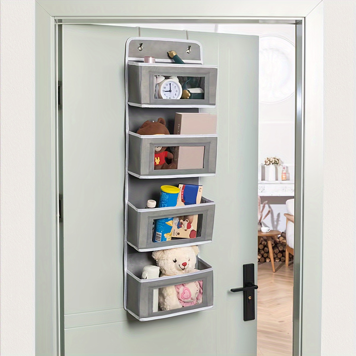 

1pc Hanging Storage Organizer, Door Hanging Wardrobe Wall Storage Organizer, For Bedroom, Bathroom, Food, Clothing Storage