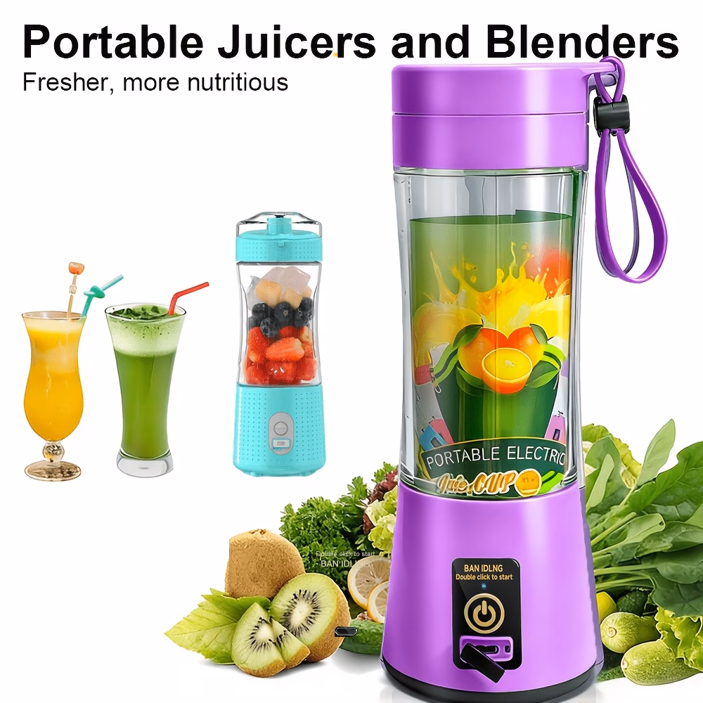 Rechargeable Portable Blender Cup, 12.85 Oz Electric USB Juicer...