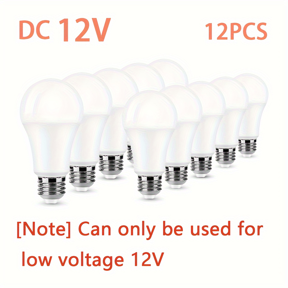 Led Light Bulbs 12v E27 Standard Base Non dimmable Temu