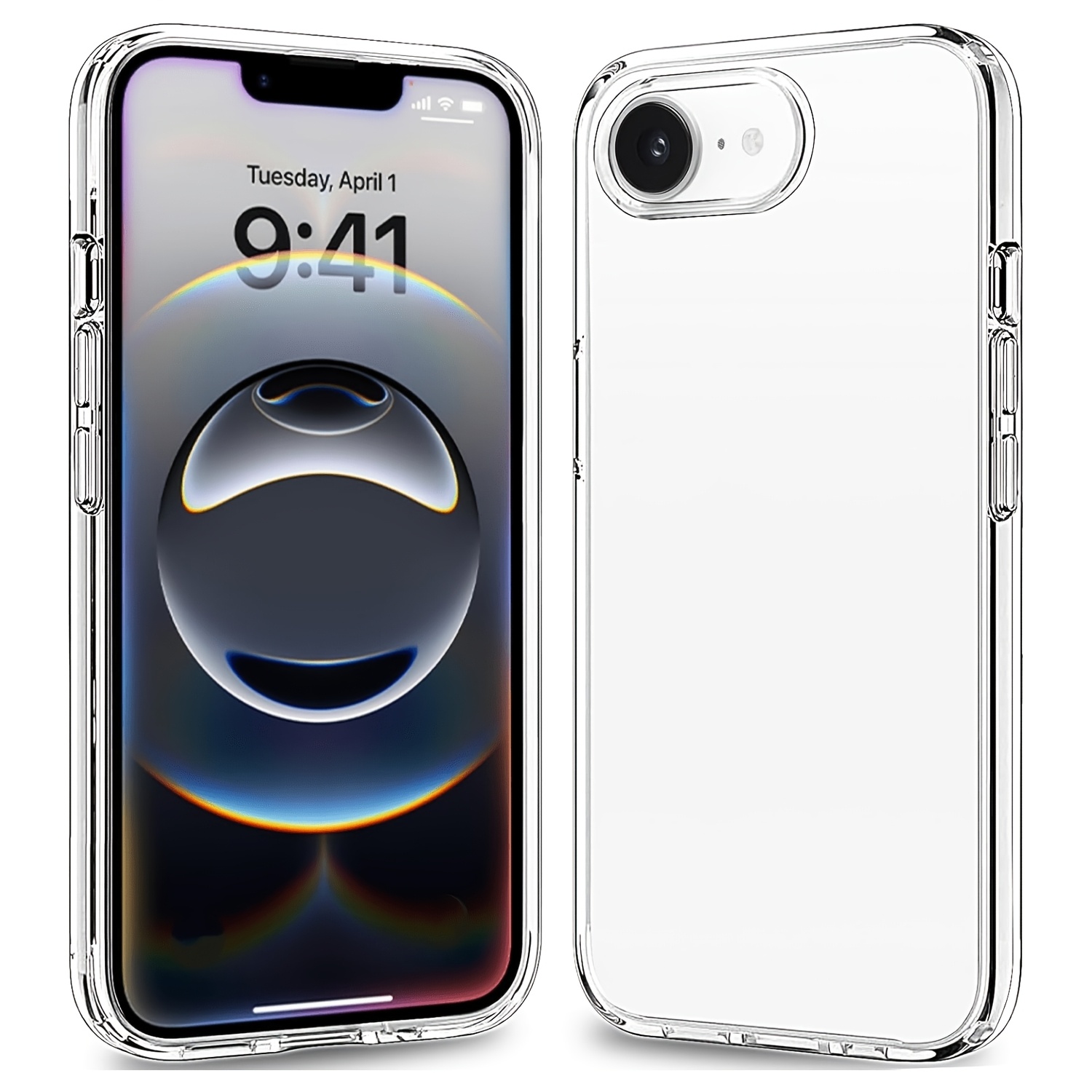 TEMU Phone Case: Transparent  tpe Mobilephonecover,for Iphone 16e,crystalclear Shockproof Anti-yellowing Lens All Inclusive - Clear