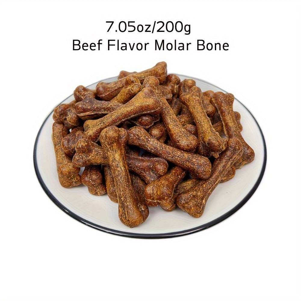 TEMU 7.05oz/ 14.11oz (200g/ 400g) Beef Flavor Molar Bone, , Natural Dog Treats, Healthy, , Dog Chews Long Lasting, And High Protein, , Perfect Training Reward Snack For Small, Medium And Large Dogs