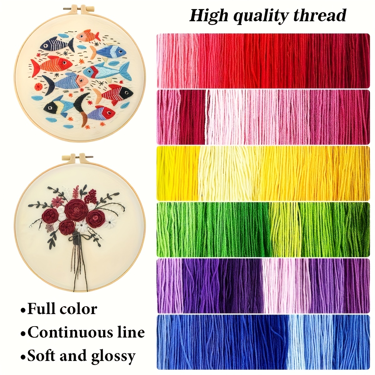 Embroidery Set with Snow Mountain Pattern