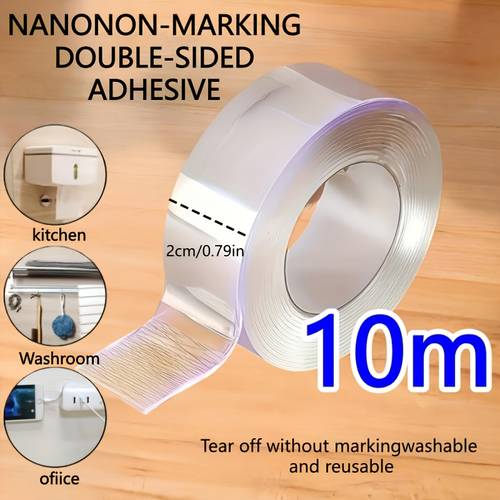 393 7 inch super strong heavy duty double sided tape transparent no residue suitable for plastics and metal made of high pe material