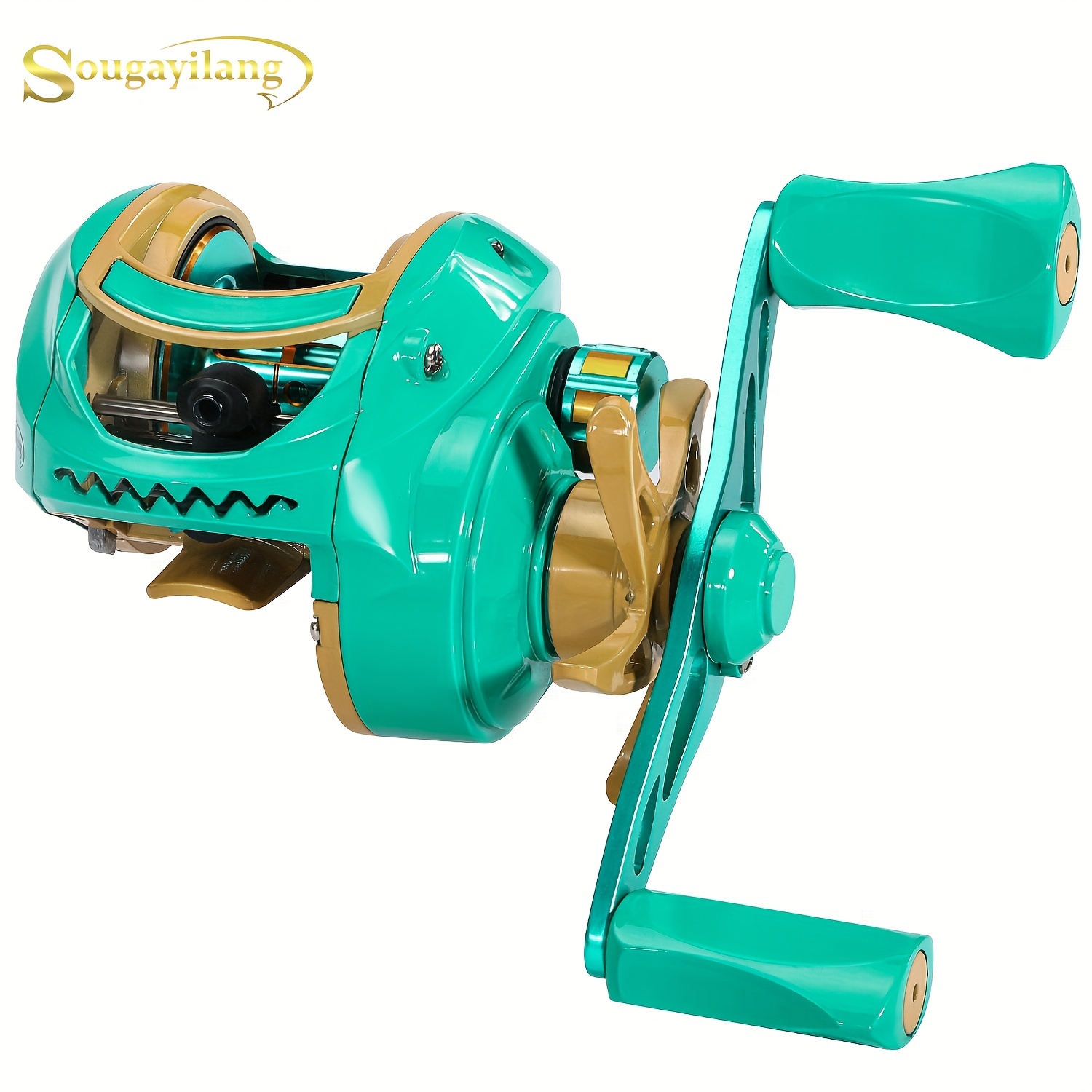 

Sougayilang Colorful Baitcasting Reel 7.2:1 High Gear Ratio 17+1 Bearings Fishing Reel Aluminum Spool With Magnetic Brake Reel For Holiday Gifts Travelling Fishing Tackle