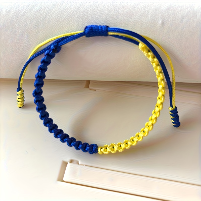TEMU Bracelet 1 pièce, nœud plat mandala tissé à , multicolore, pour couples et