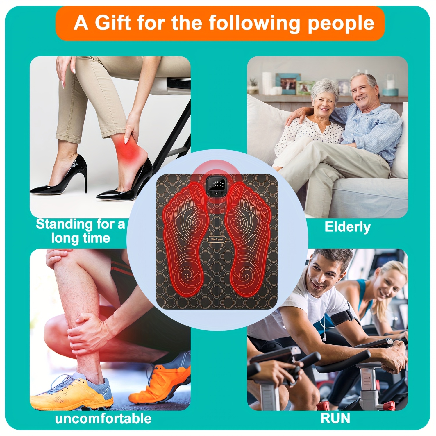   massager masajeador de pies foldable portable devices ems muscle massage   pads tens full body relaxation massage   pads suitable for   men and women ideal   for reading watching movies doing housework and   massages Product details 5