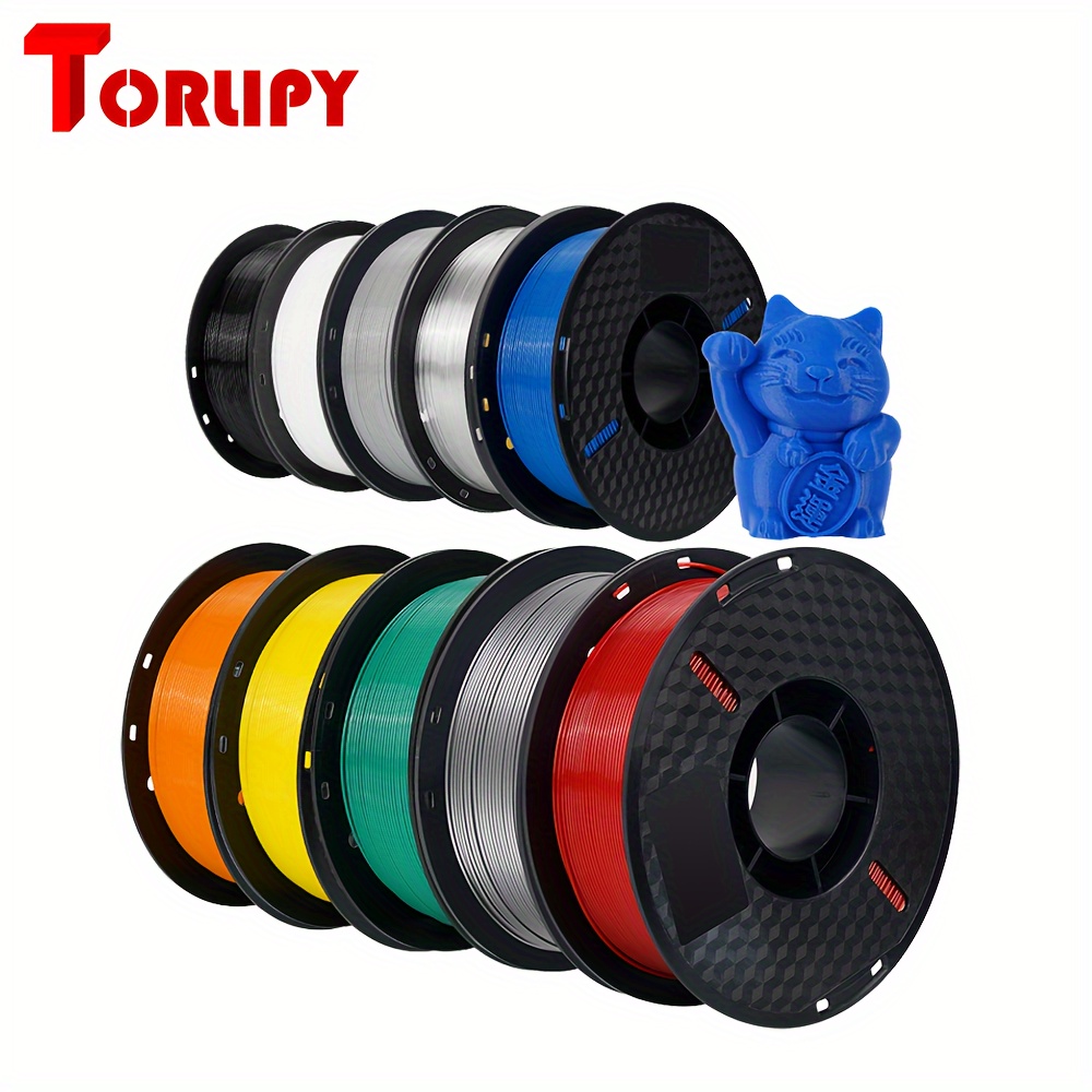 

Filament PETG 22LBS, 1.75mm, 10 rouleaux, 1KG/bobine, bulle, forte ténacité, matériaux d'imprimante 3D soigneusement enroulés de haute qualité