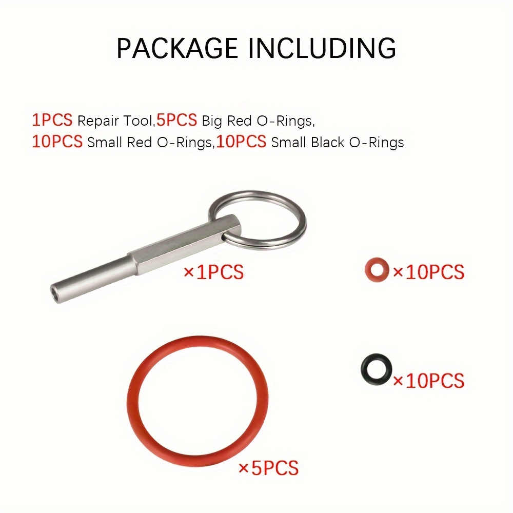 Image of Silicone O-ring Gasket Seal Set Key Tool For / Machines & Drainage Valve O-ring Compatible With Most C, E, Ena, F, , Z, X, Cappuccino Maker Series Machines