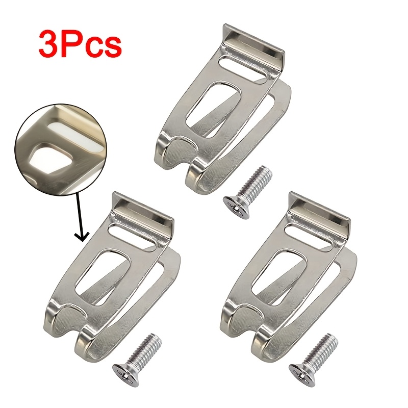 Image of 1/2/3pcs Belt Clip Hooks And Screws Set For Makita 18v Cordless Drills Impact Tools Additions