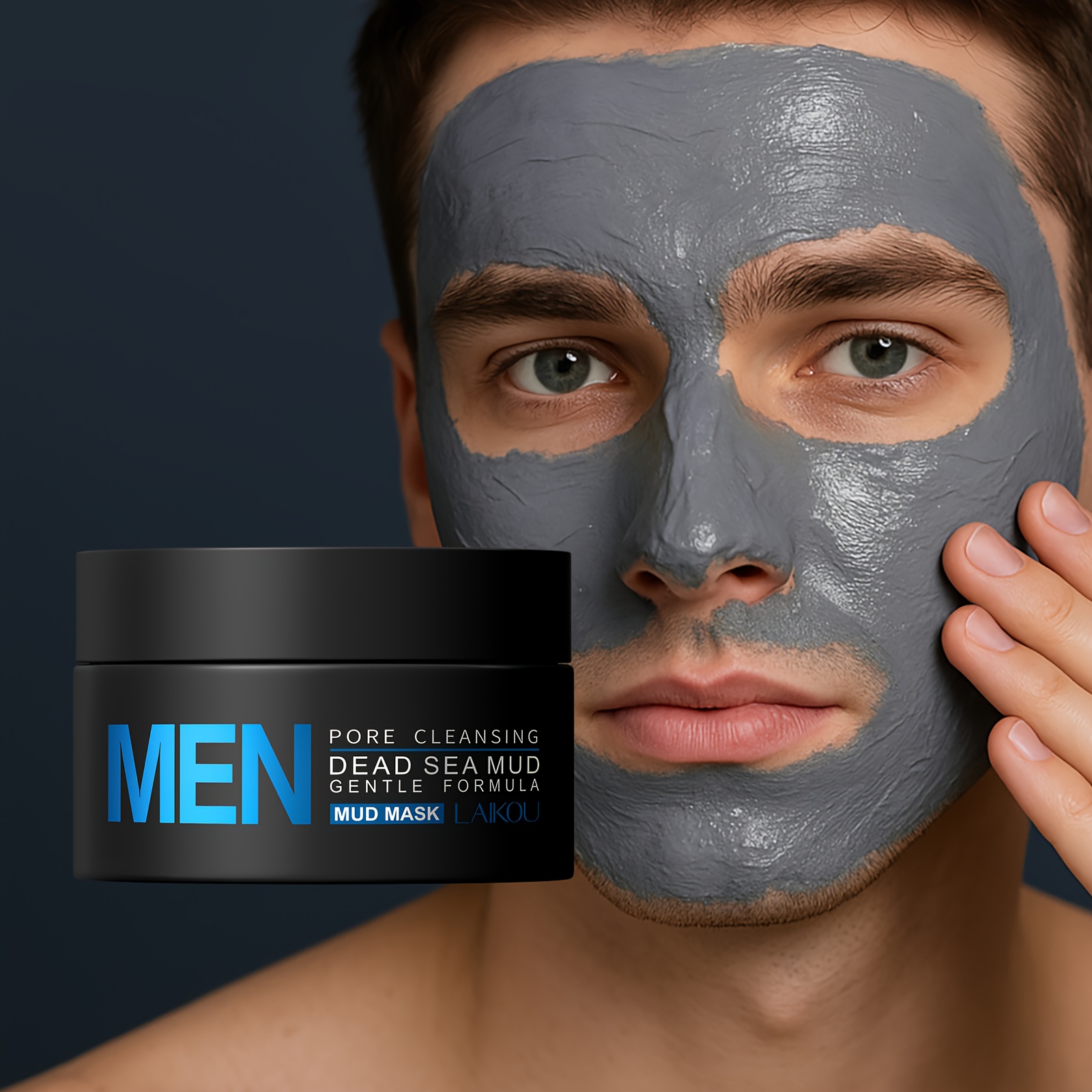 Laikou Men Mud Mask 100g/3.53oz, With Shea Butter And Hyaluronic Acid, For Types