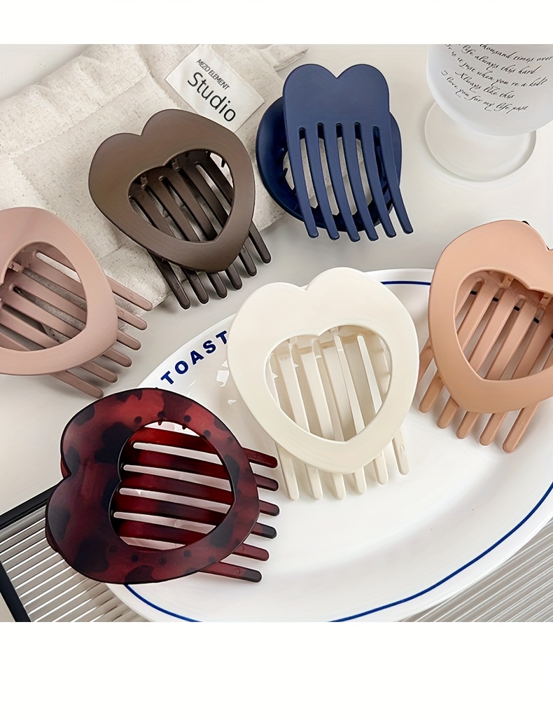 6pcs set   shaped hair clips cute duckbill clips back of   bun clips hollowed out headwear accessories retro minimalist claw clips suitable for women and s   daily hairstyles Product details 0