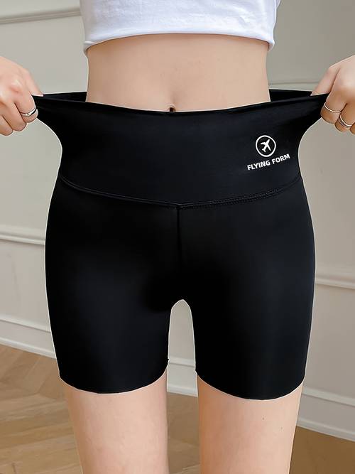 high waisted tight elastic y and smooth yoga shorts pants with leggings