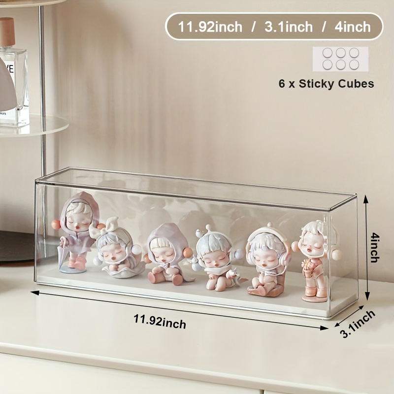 TEMU Acrylic Display Box For Figurines, Clear Display Case For Collectibles, Crystal Display Shelf, Transparent Display Stand For Organizing Mini