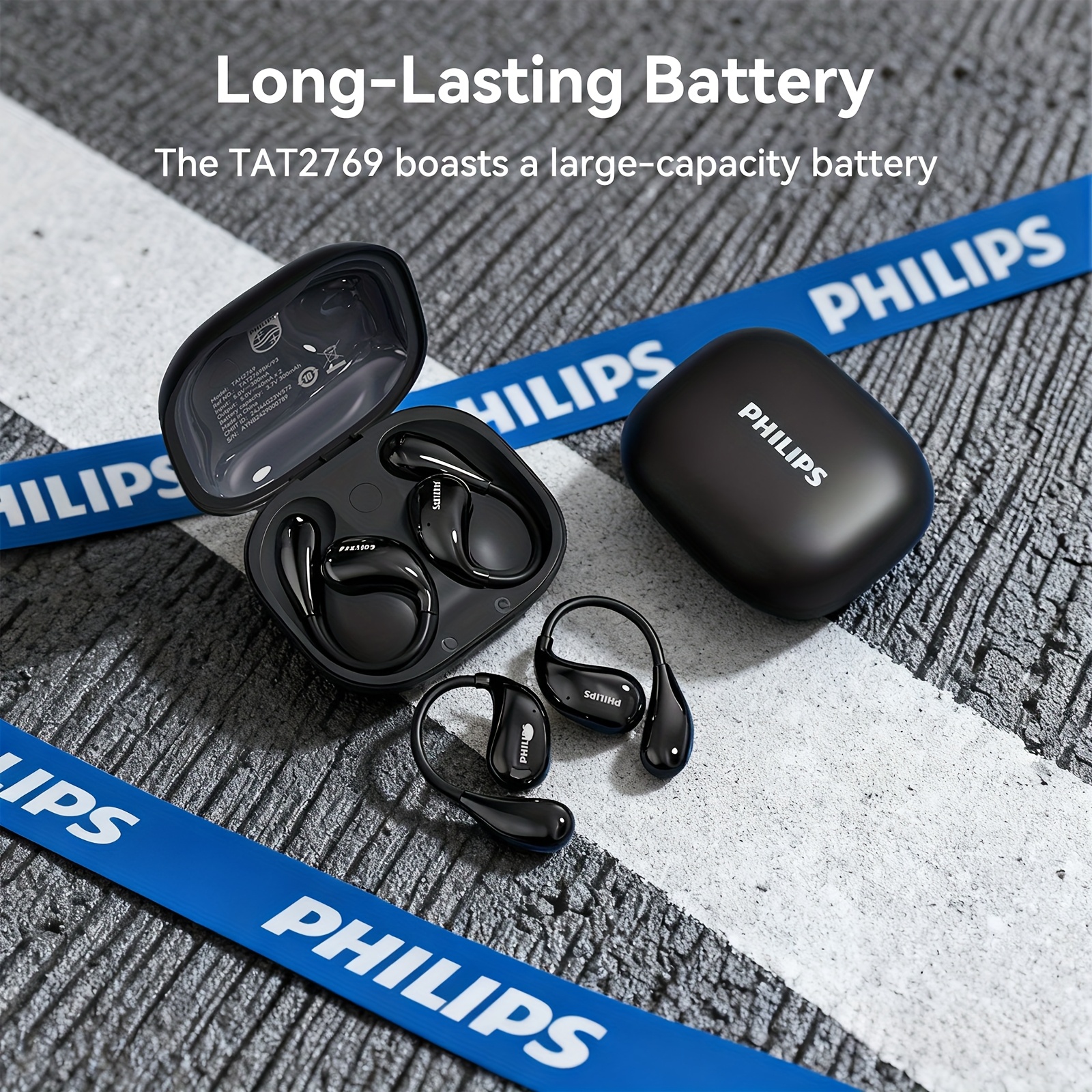 PHILIPS 2025 Draadloze Oordopjes - Laatste V6.0 Upgrade, met Lage Latentie, Lange Batterijduur, Geluidsisolatie en een Microfoon, Ideaal voor Gaming, Sport en Muziek. Perfect voor Atleten of Iedereen die Koptelefoons gebruikt voor Langere Tijden