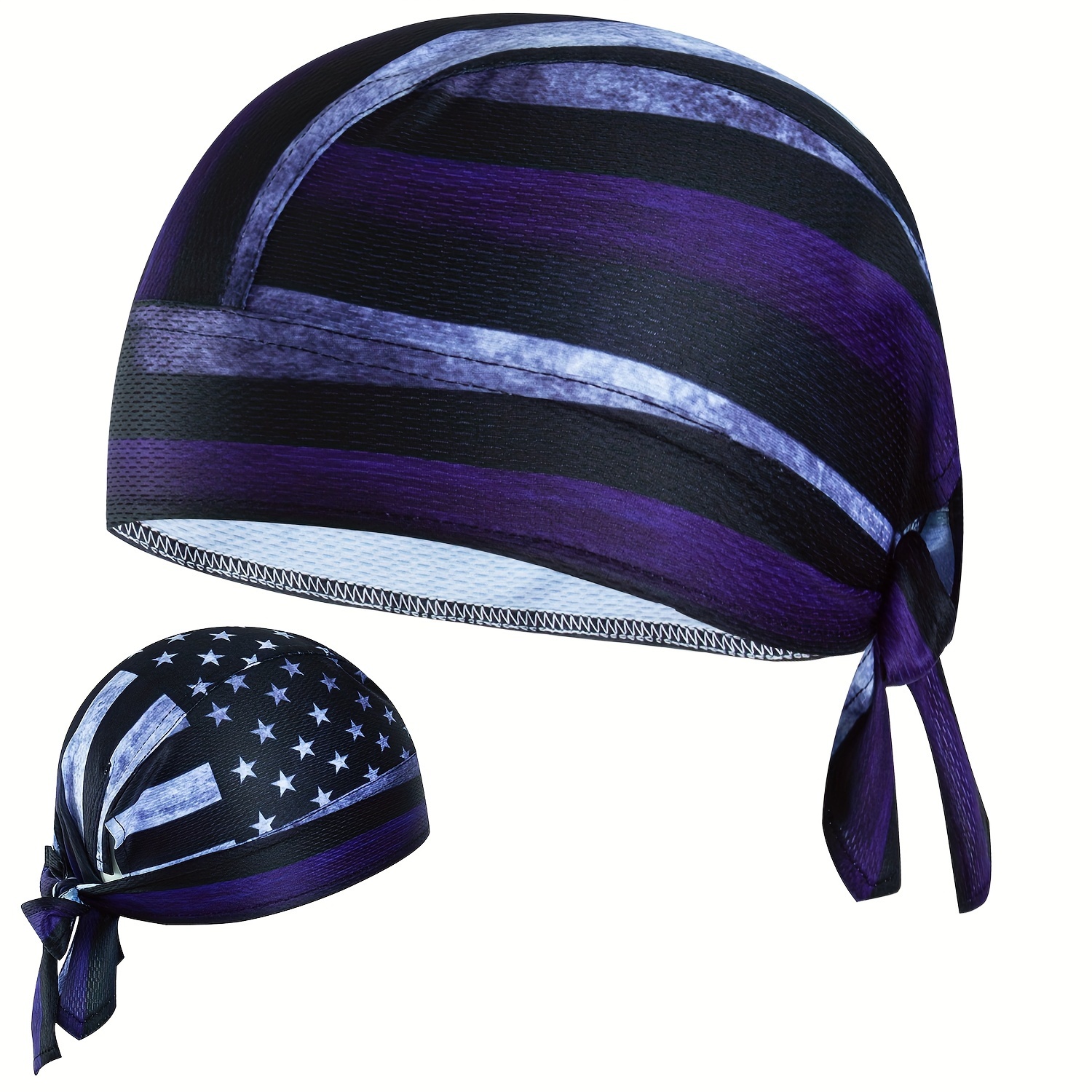 

American Flag Unisex Breathable Head Wrap Pirate Hat, Summer Sweat-absorbing For Outdoor Riding