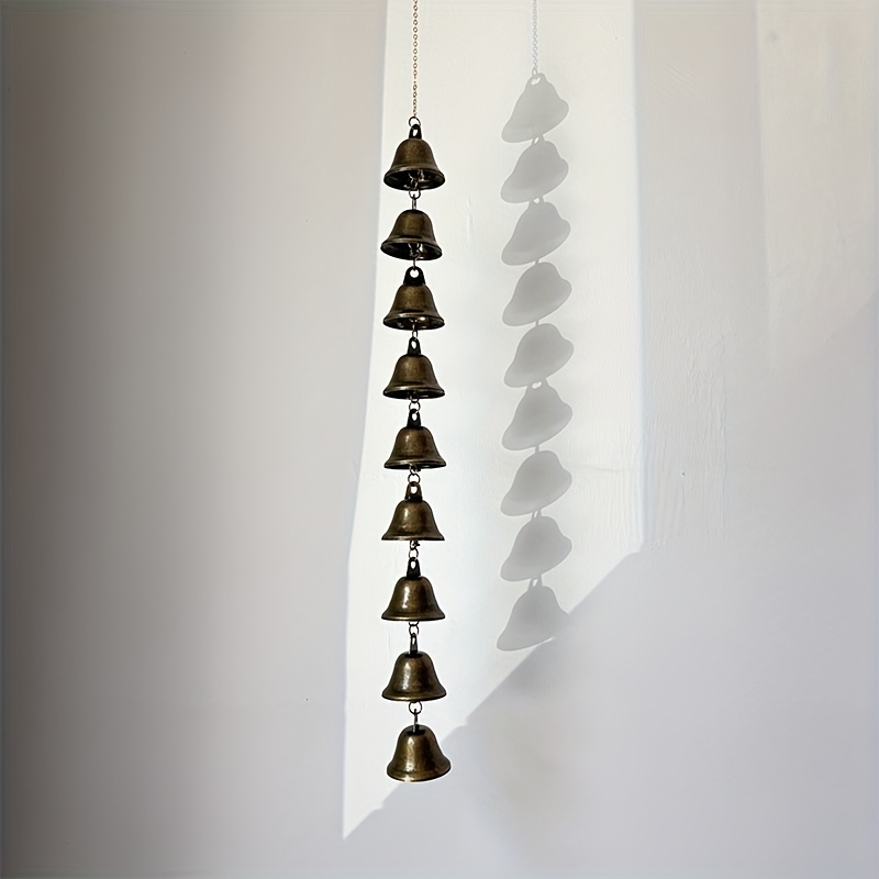 E-shop Vintage Metall Windspiel - Bauernhaus Deko, Beruhigende Klangspiel, Robuste Eisenkonstruktion für Garten, Terrasse, Veranda, Zuhause - Kein