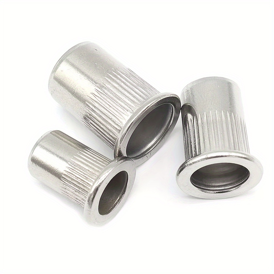 Juego de Insertos Roscados de Acero Inoxidable, M3-M12, Acabado Pulido, Cobertura Parcial de Rosca, Rosca a la Derecha, Cabeza Plana para Montaje en Chapa y Reparación de Muebles, Kit Universal de 300 Piezas