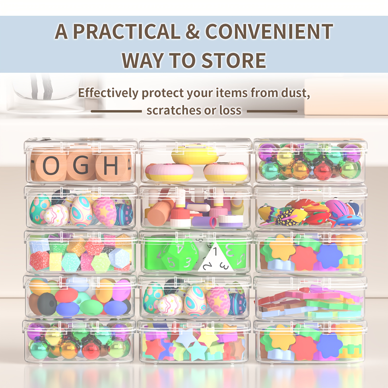 30 60pcs of small jewelry storage boxes and plastic storage boxes mini transparent jewelry storage boxes with opening and closing lids and rectangles for making   craft nails for bracelets Product details 6