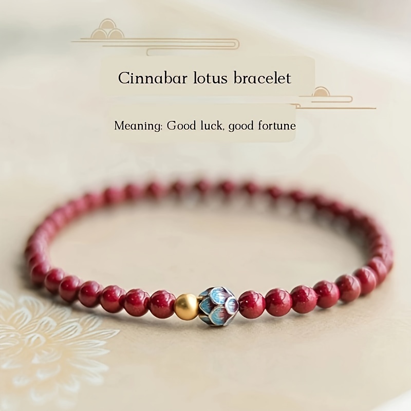 

Red Bracelet For Women Lotus And , 6mm - Jewelry