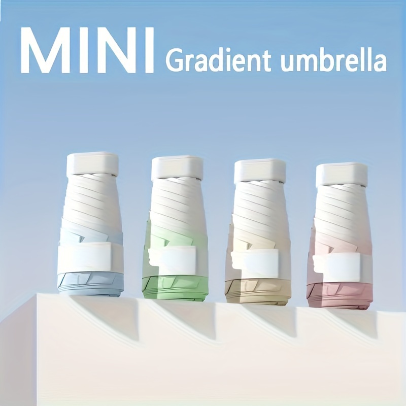 

Compact Gradient Stylish Cute Portable Umbrella, Mini Fashion Five-fold Lightweight Umbrella, Travel Accessory, Easy-carry
